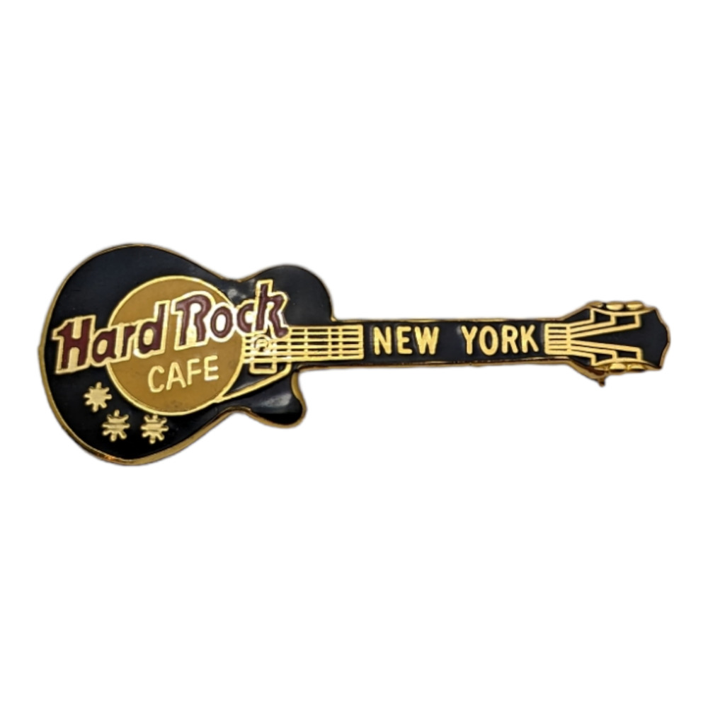 Hard Rock Cafe Guitar Pin New York Black Les Paul Retro Series